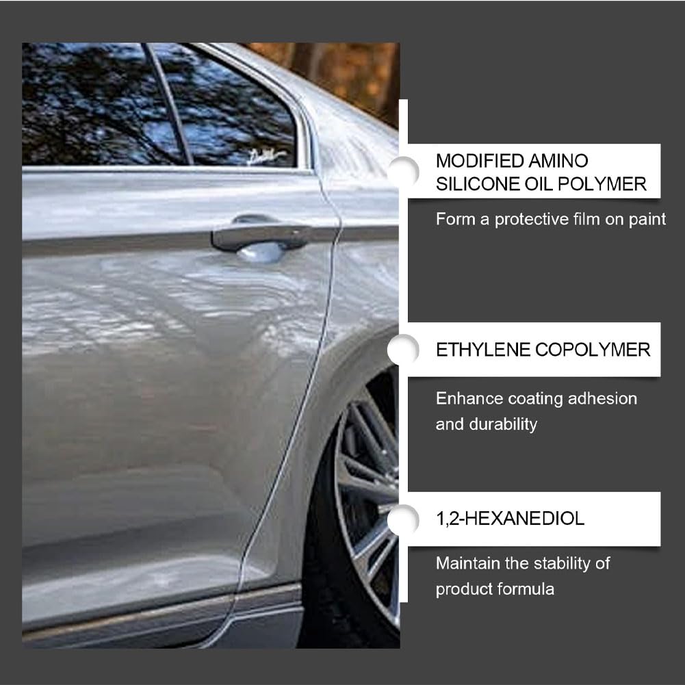 PTZ Crystal Serum, Graphene Ceramic Coating for Cars, 9H Hardness Spray Coatings, Crystal Gloss Auto Coating Liquid for Paint, Glass & Wheels, Easy DIY Car Detailing (1Pcs) — view 5