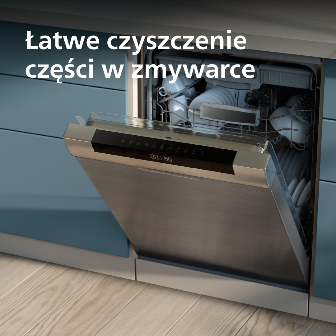 Philips Airfryer Akcesoria do Grilla - Dla Modeli 3,2 l i 4,2 l, Płyta nieprzywierająca, 4 Szpikulce, Łatwe Czyszczenie, Przepisy w Aplikacji, Większa Pojemność (HD9926/00)