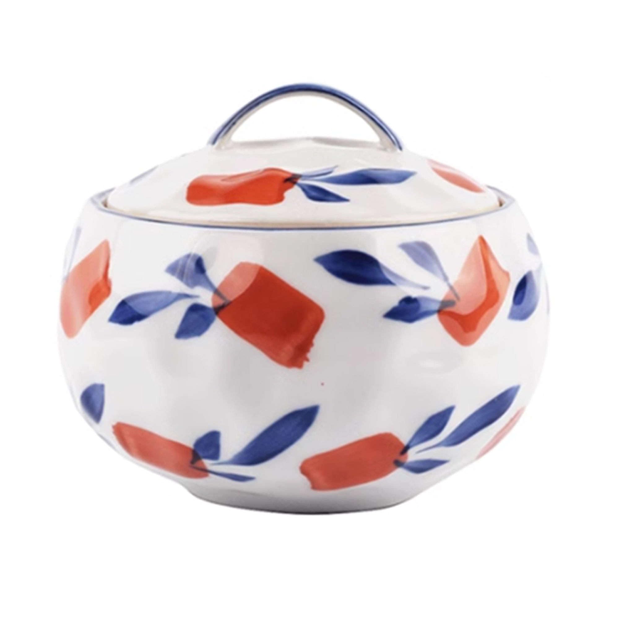 Pojemnik na cukier do kawy podwieczorek śniadaniowy, ceramiczna cukiernica, z pokrywką, jednolitym nadrukiem łyżeczką, porcelanowy słoik przyprawy(D)