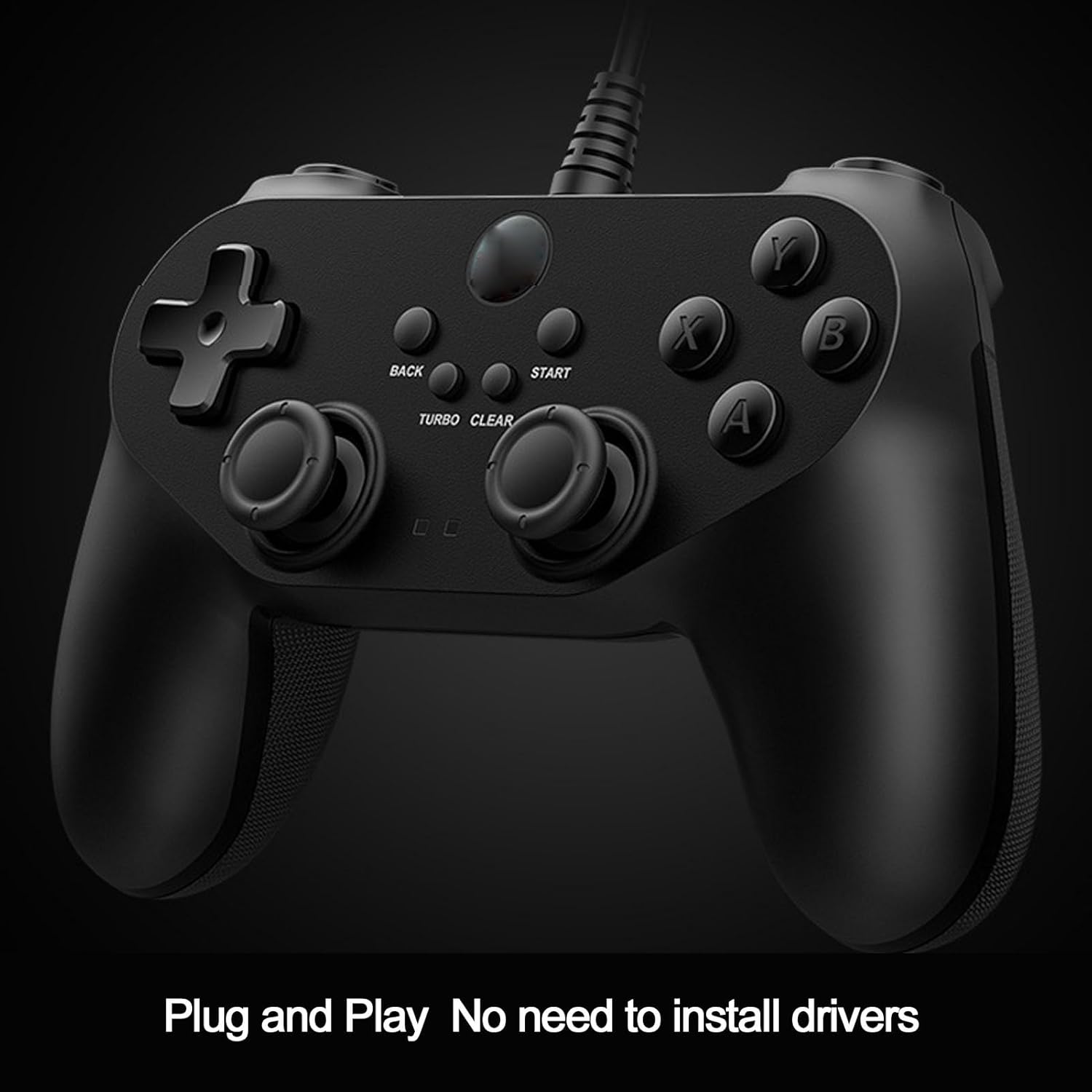 ASHATA Wired PC Game Controller, Joystick for 7 8 10 11 PC 360 with Low Latency ≤0.008s, Wired PC Game Controller Gamepad Wired, Controller USB PC