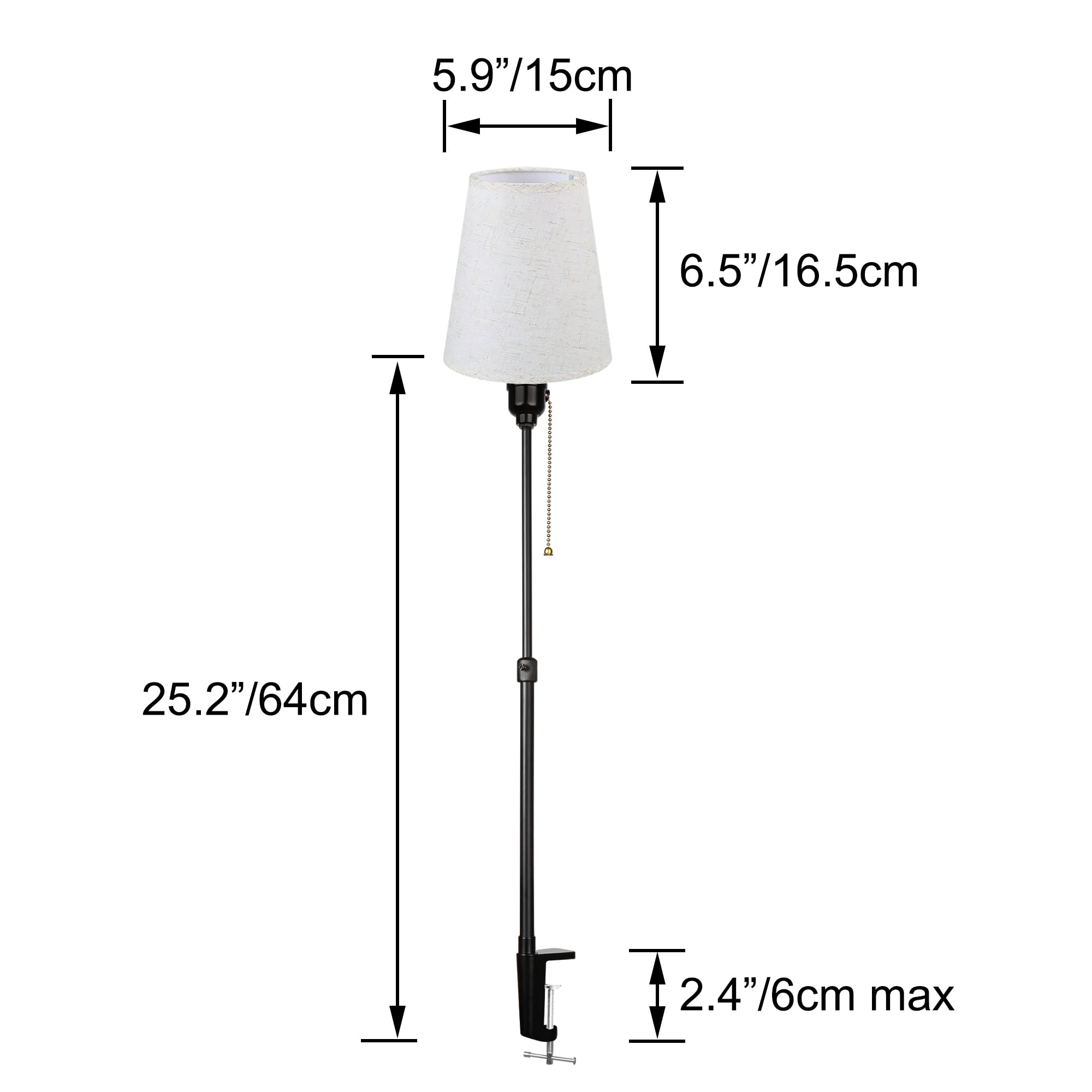 Modern Klemmleuchte,1 Packung Leselampe mit 2,5 m Kabel, Dimmbar Nachttischlampe,Augenpflege Schreibtischlampe für Heimgebrauch Büro, E27 Lampenhalterung - DZ0375FX