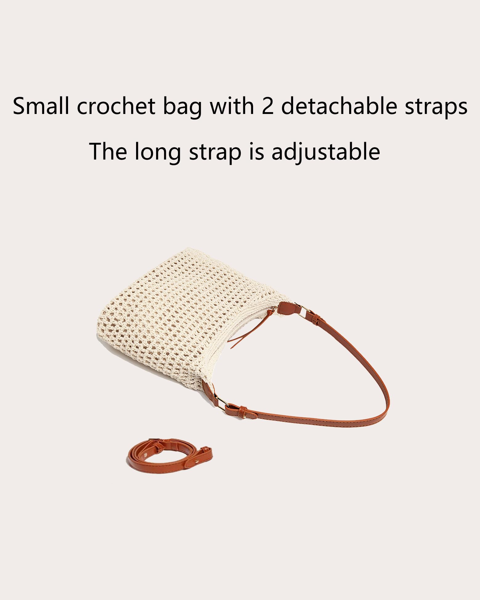 Ulisty Damen Baumwolle Häkeln Maschen-Tasche Handgewebte Sommer Strand Tragetasche Gestrickt Urlaub Hobo Schnur Tasche Bohemian Shopper Schulter Handtasche