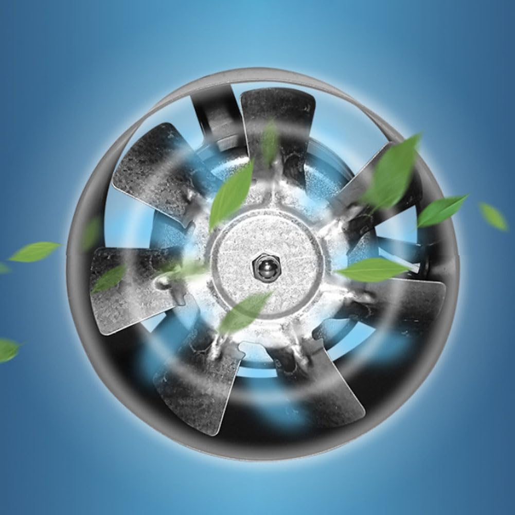 Ventilateur extracteur silencieux de 100 mm avec flux d'air de 160 m3h, ventilateur d'échappement pour ventilation dans les supermarchés, les bureaux et les zones publiques (blanc)