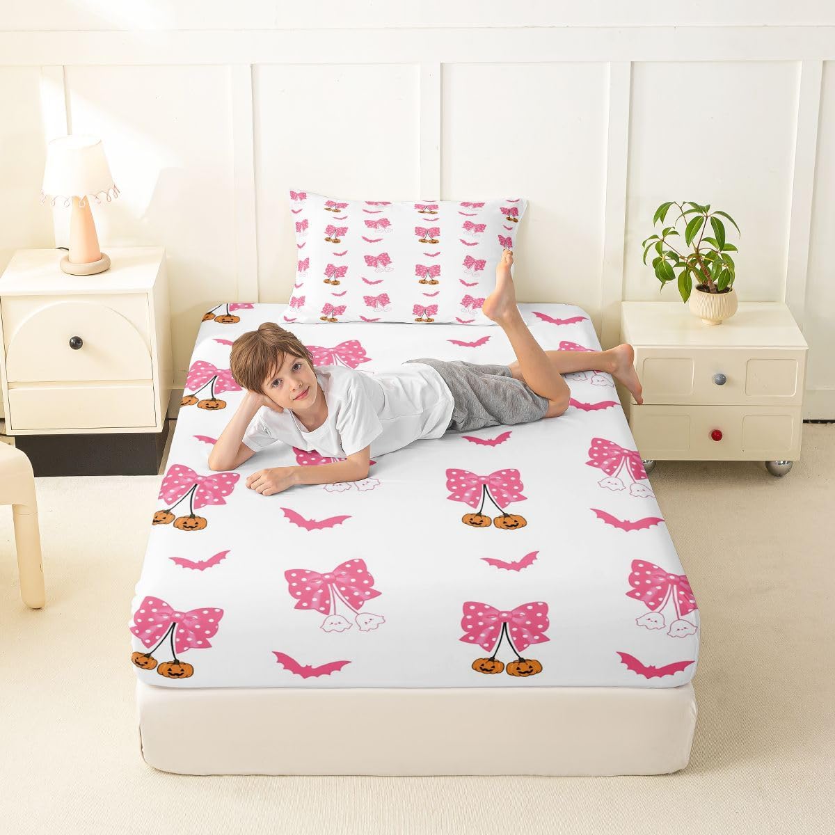 Erosebridal Happy Halloween Bedding Set Twin Size for Kids Boys Girls