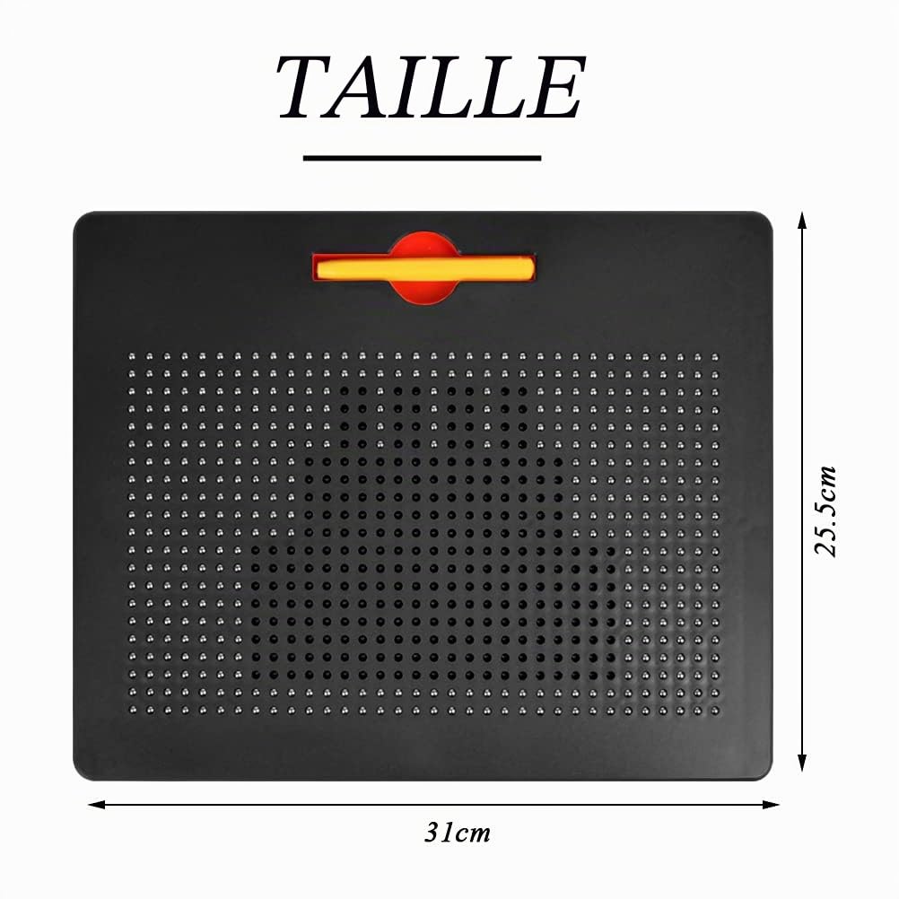 FOCCTS Tablette Magnetique, Planche à Dessin Magnétique, Planche à Dessin Créative avec Stylo Magnétique Ardoise Magnetique, Noir