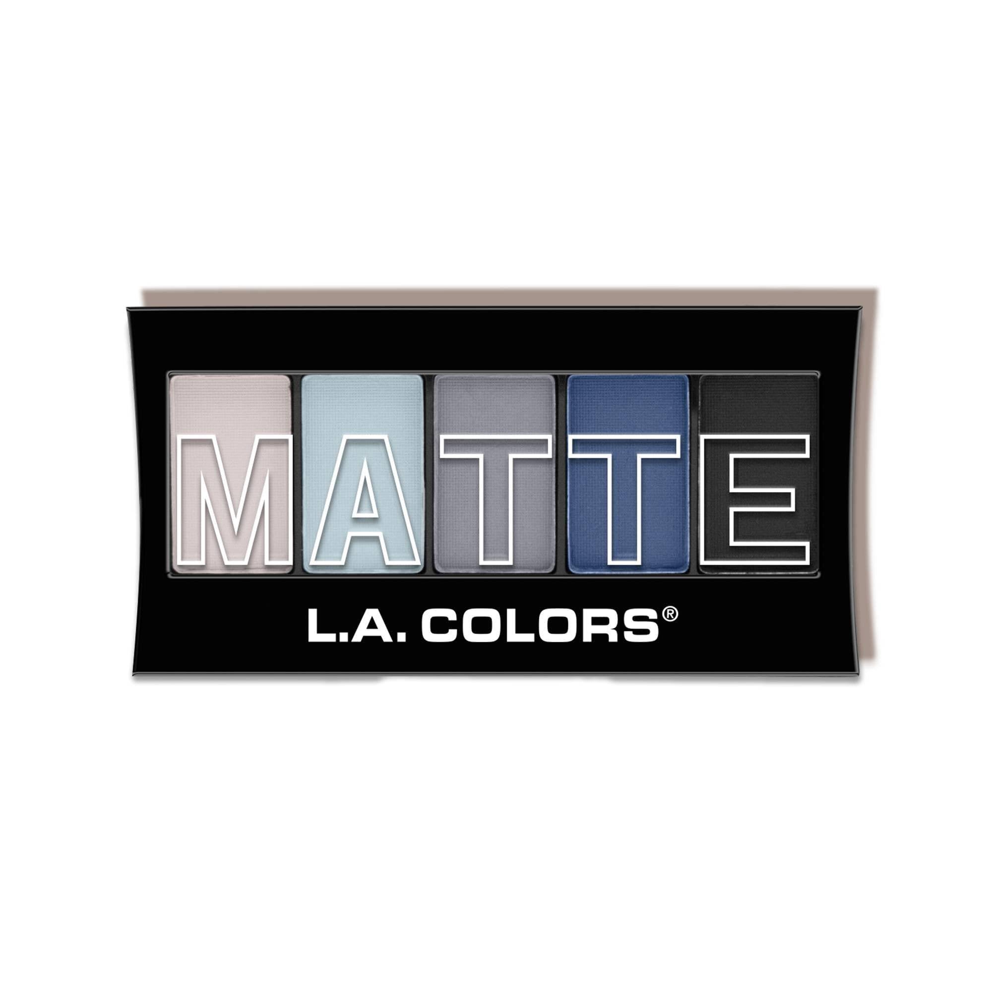 L.A. COLORS 5 Color Matte Eyeshadow, Blue Denim CEM474 0.25 Ounce (Pack of 1)