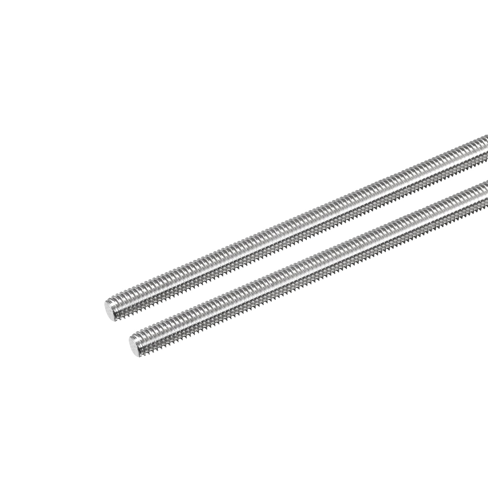 sourcing map Lot de 2 tiges entièrement filetées M6 x 500 mm Filetage 1 mm Acier inoxydable 304 Tige filetée à droite