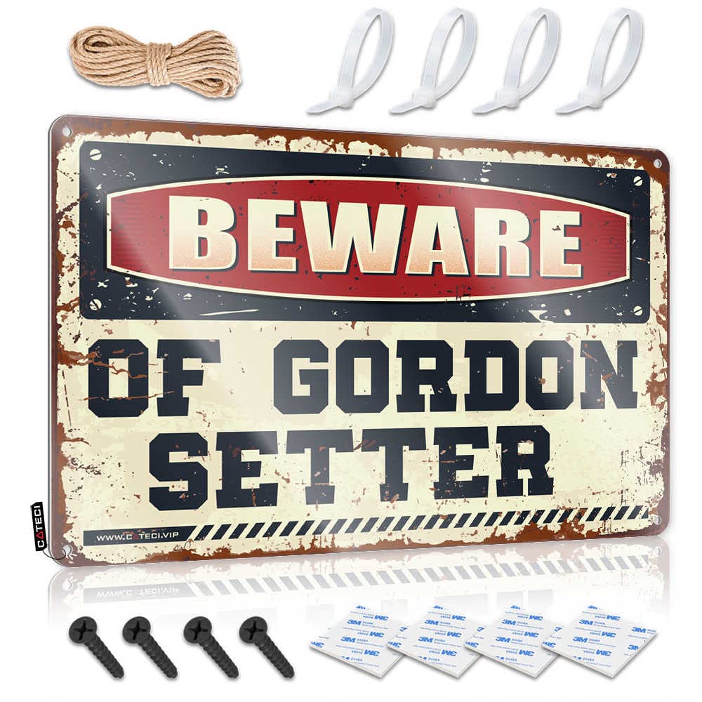 Ztbbdnqha One Color Funny Signs Billiard Beware Of Gordon Setter Sign Stuff For Your Room Coffee Tin Sign(30X40cm)