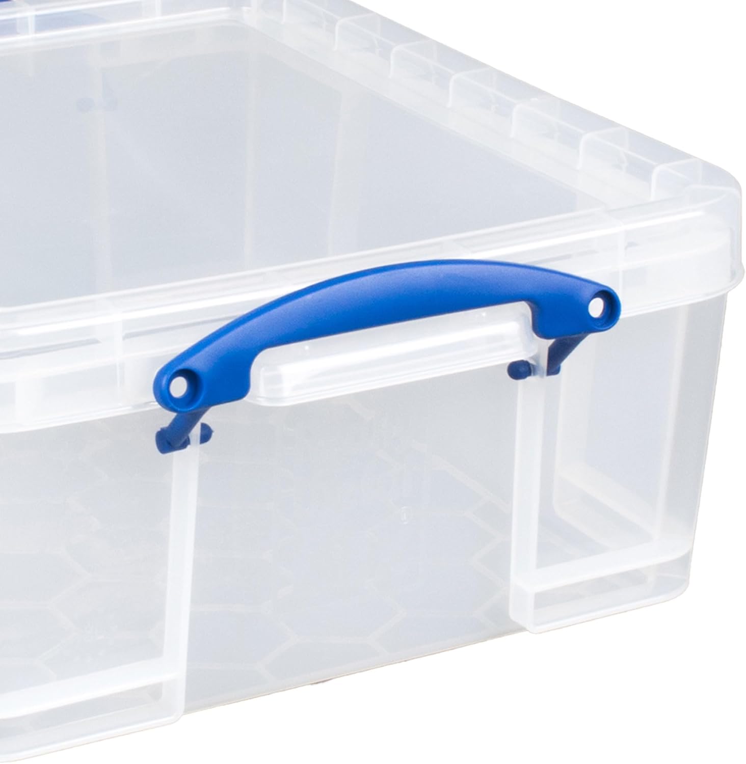 Clear Stackable Plastic Storage Box with Lid and Clip Lock Handles