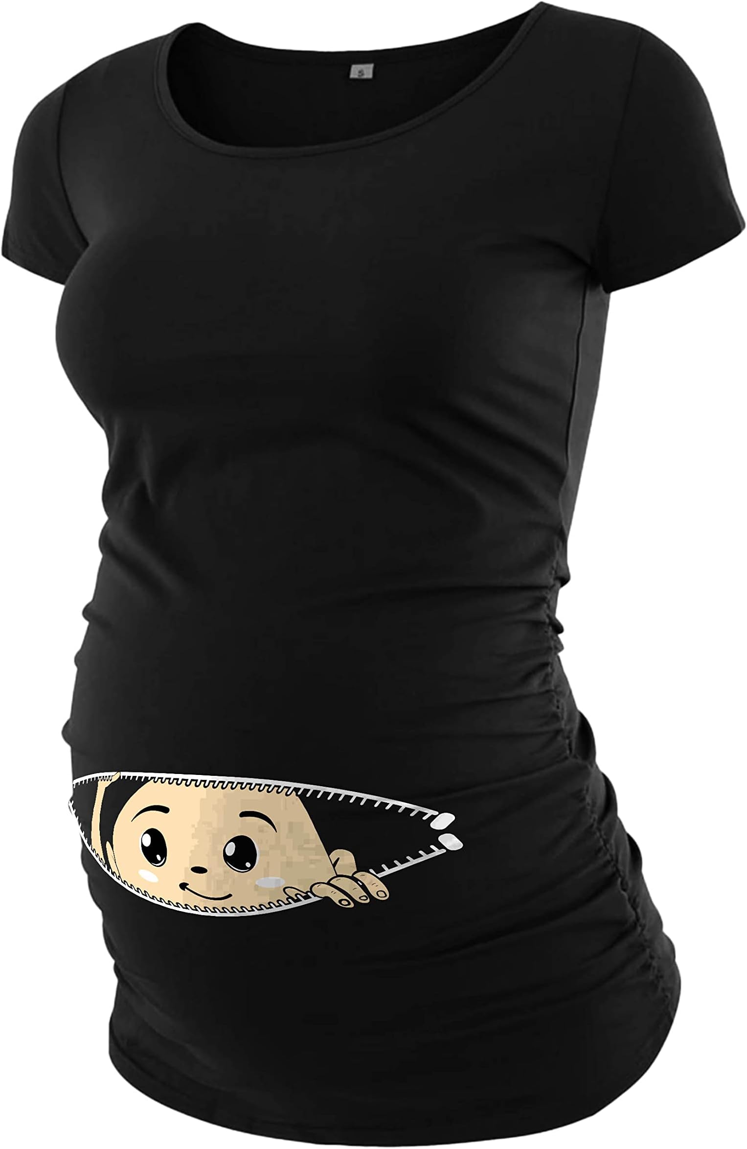 DecrumBlack Pregnancy Announcement Shirts for Women - Summer Maternity Soft Pregnant Clothes