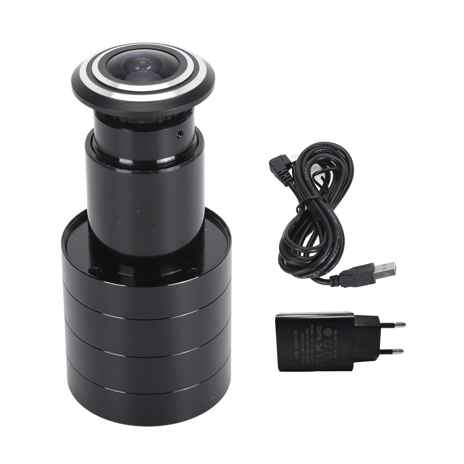 Yunseity Spioncino per Spioncino, Telecamera Spioncino Wi-Fi da 2 MP per Porta Anteriore, Telecamera IP Grandangolare da 1,6 Mm per Foro per Porta per Monitoraggio, Supporto Accesso
