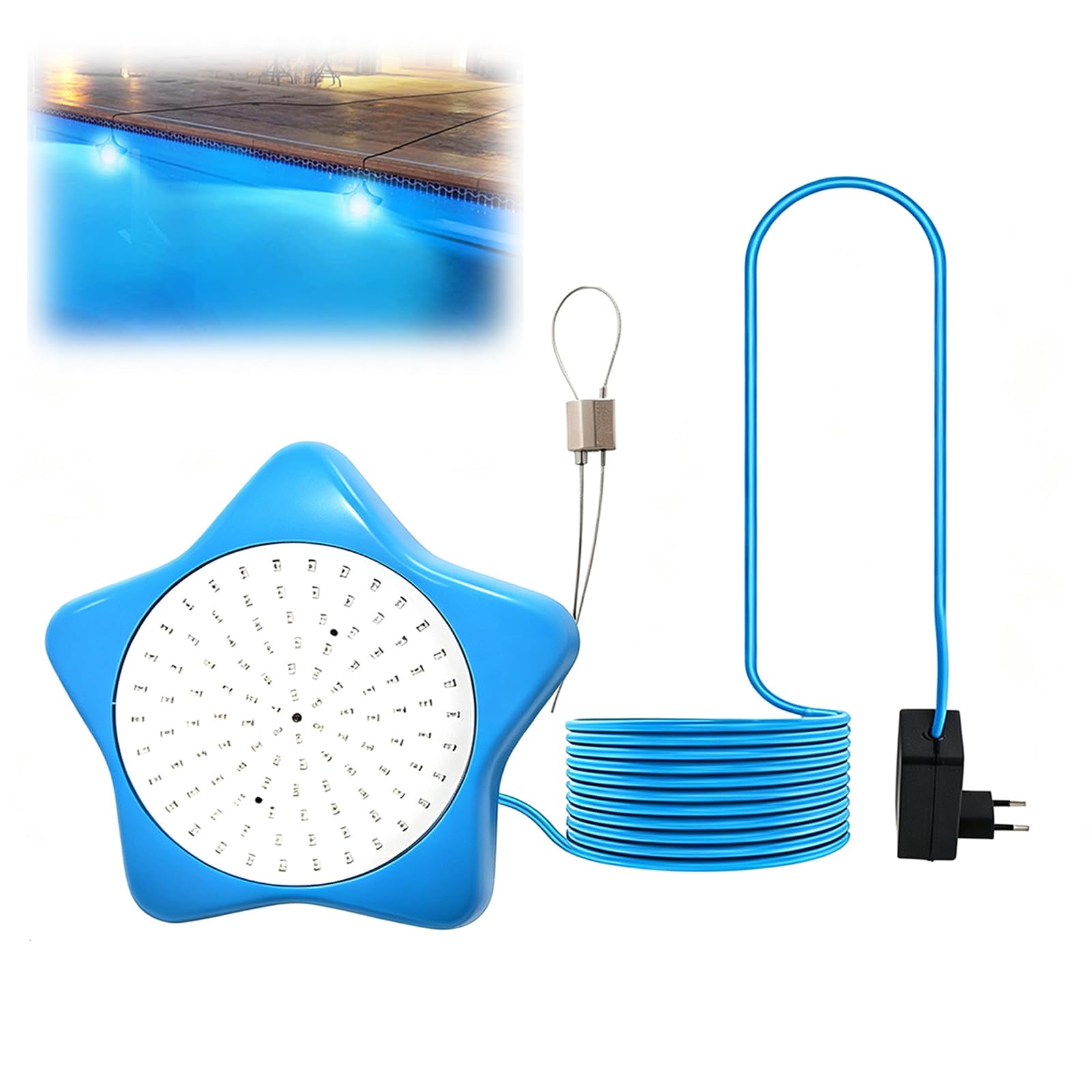 Lampada A LED per Piscina,Luce Subacquea con Controllo Via App | Luce Magnetica Smart RGB Multicolore,Con Cambio Colore,Impermeabilità IP68,Ideale Piscine Fuori Terra,Giardini,SPA E Fontane