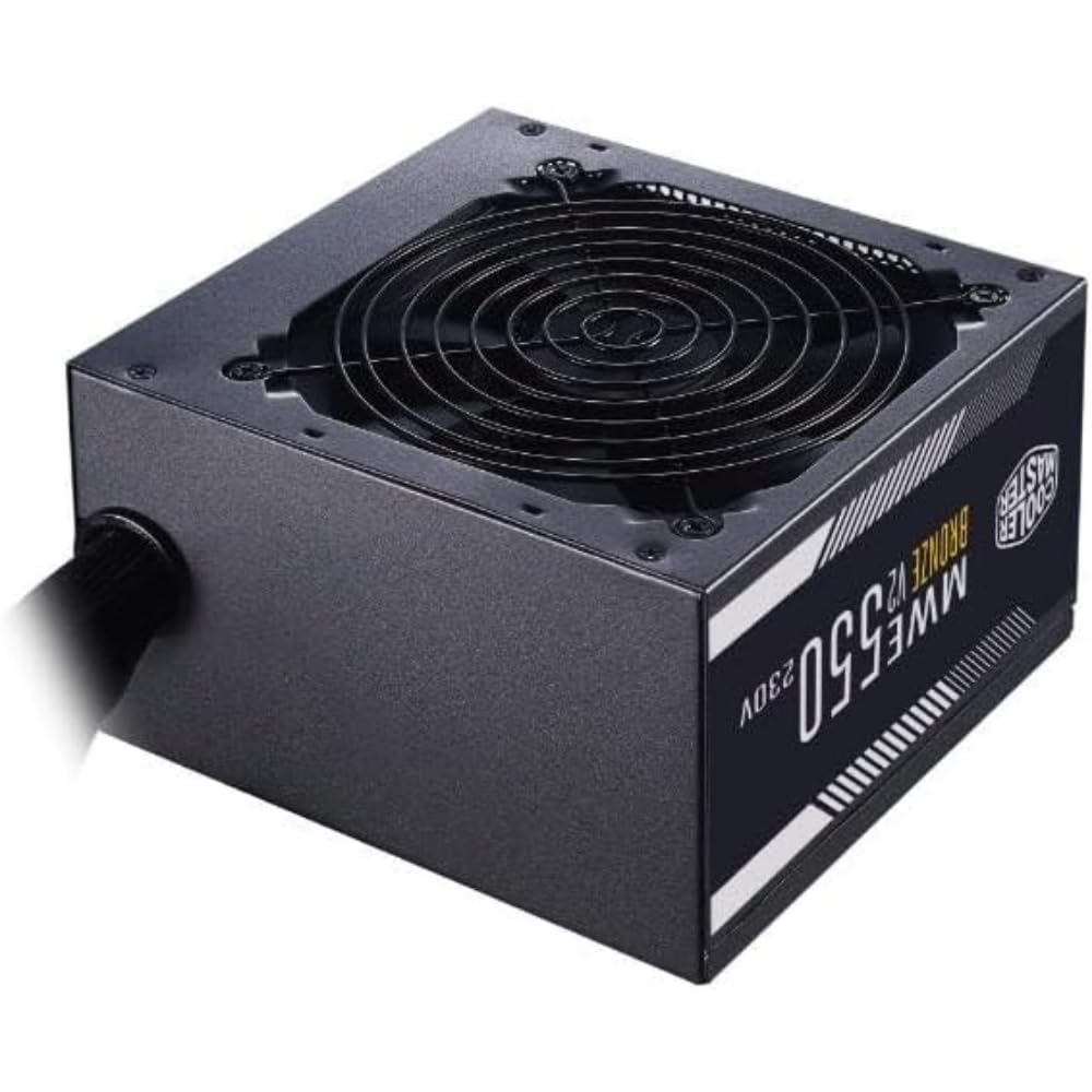 Cooler MasterMWE 550 Bronze 230V V2 - UK Power Supply Unit, 80 PLUS Bronze, Temperature-Responsive HDB Fan, DC-to-DC + LLC Circuit with Single +12V Rail - 5 Year Warranty