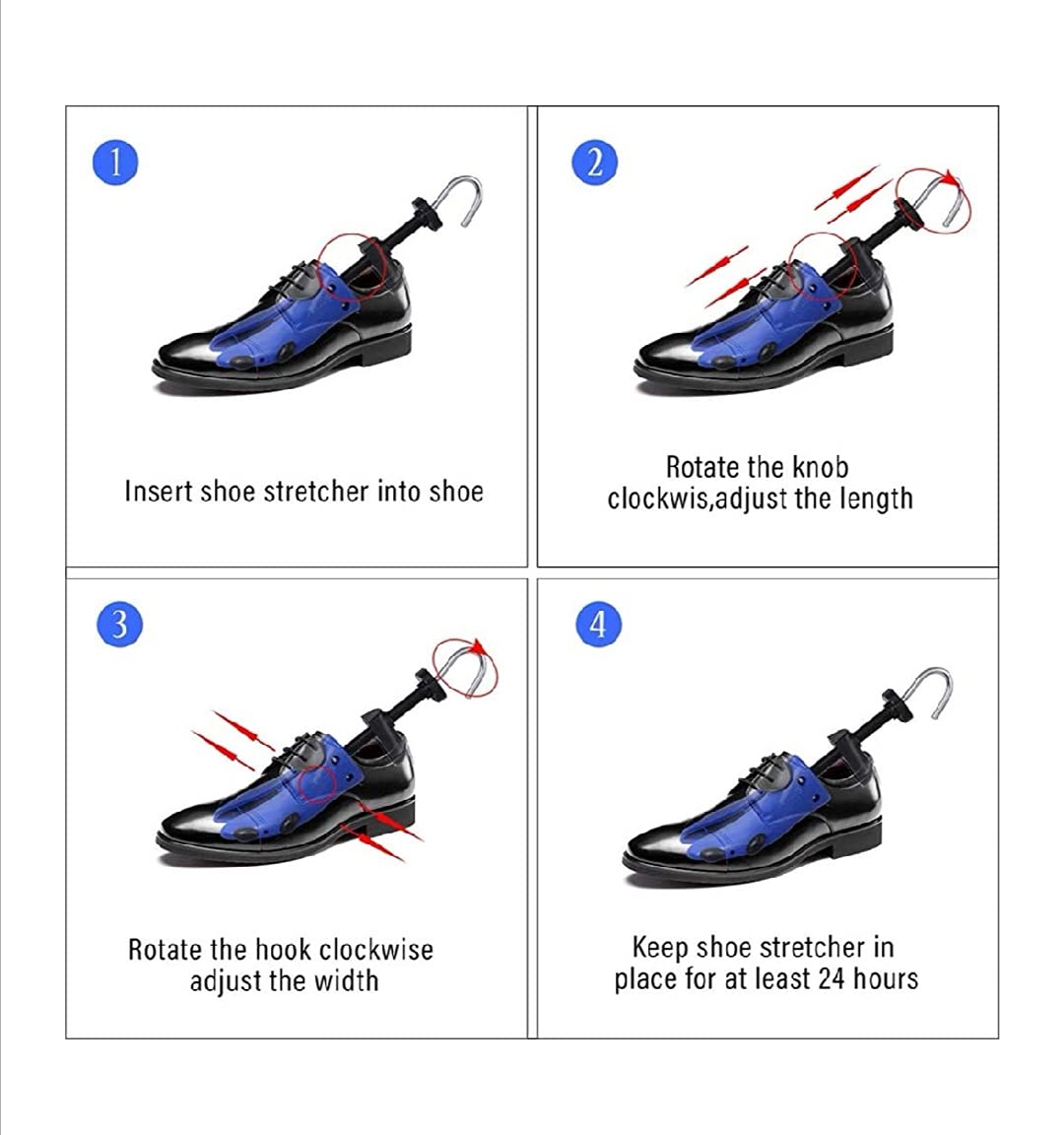 Extensor de zapatos de dos vías, ajustable, longitud y anchura, unisex, gran árbol de zapatos, buen moldeador, tamaño de mujer (5.5-10) y M (6-9)