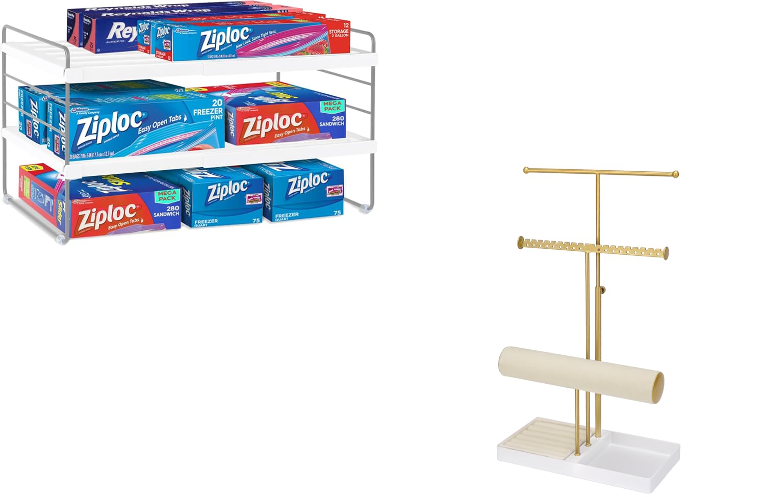 Pantry Organizers and Storage&Cirhy Gold Jewelry Stand