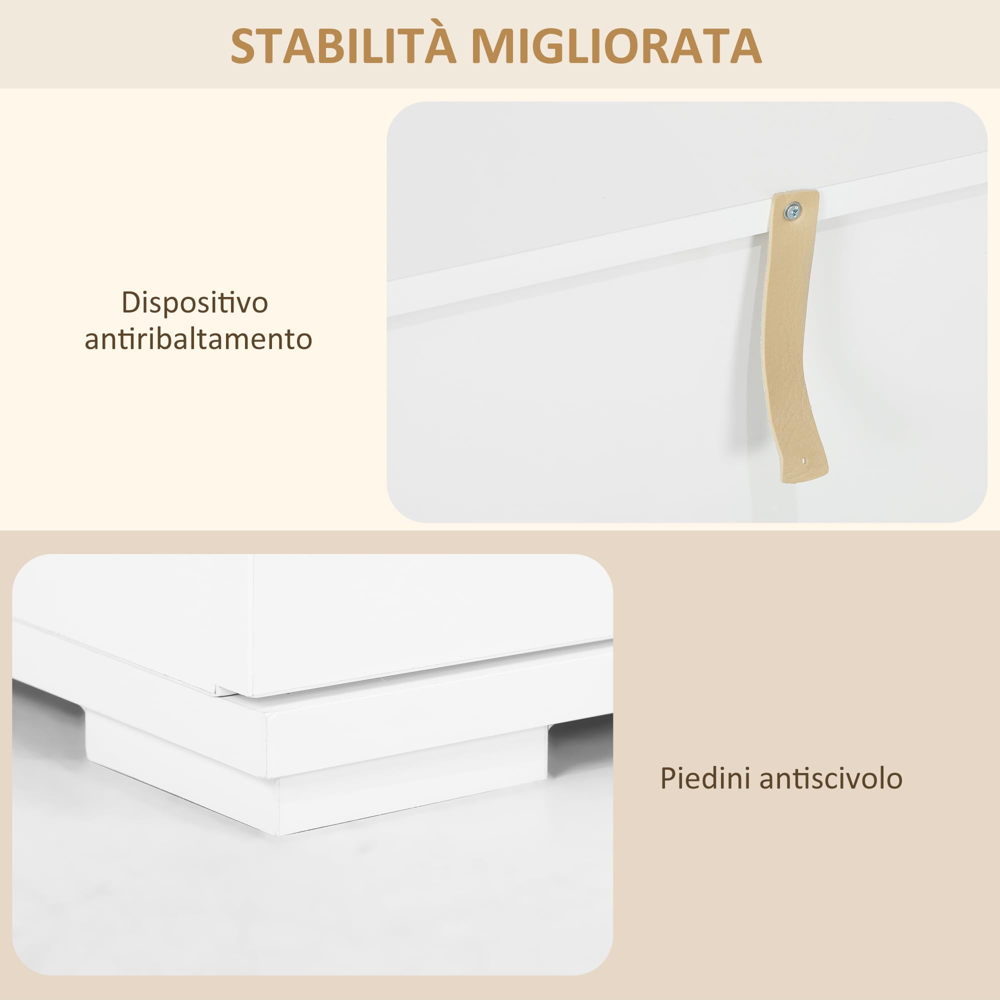 HOMCOM Credenza Moderna con Luce LED Regolabile 120x34x70 cm Bianco | con Telecomando, Mobile da Salotto, 4 Cassetti, 2 Armadietti, Mobili Sala