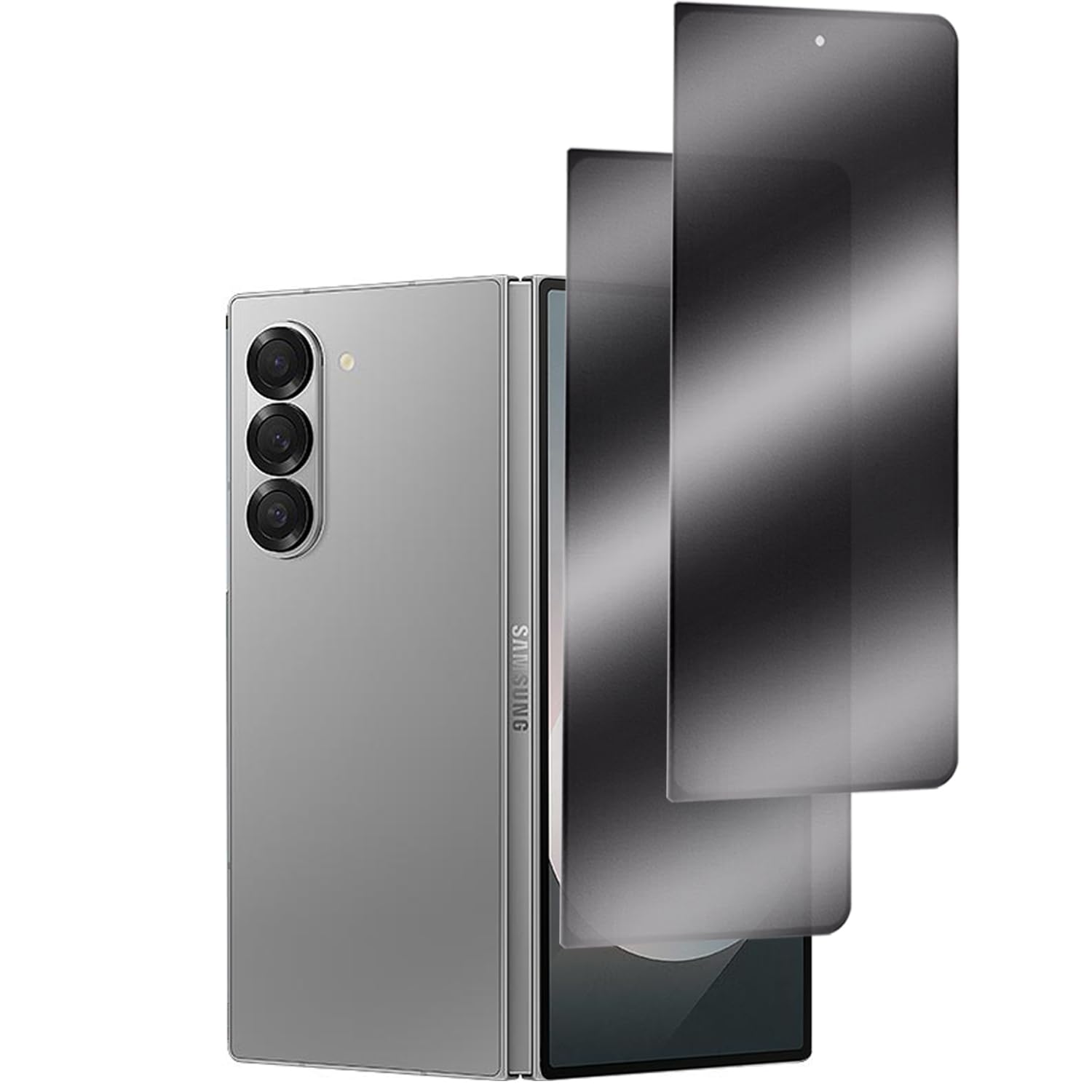 BYIUIHS 2 Pack Matte Privacy Tempered Glass Designed for Galaxy Z Fold 6 Screen Protector, 2PCS Anti-peep Tempered Glass Film 9H Hardness Scratch