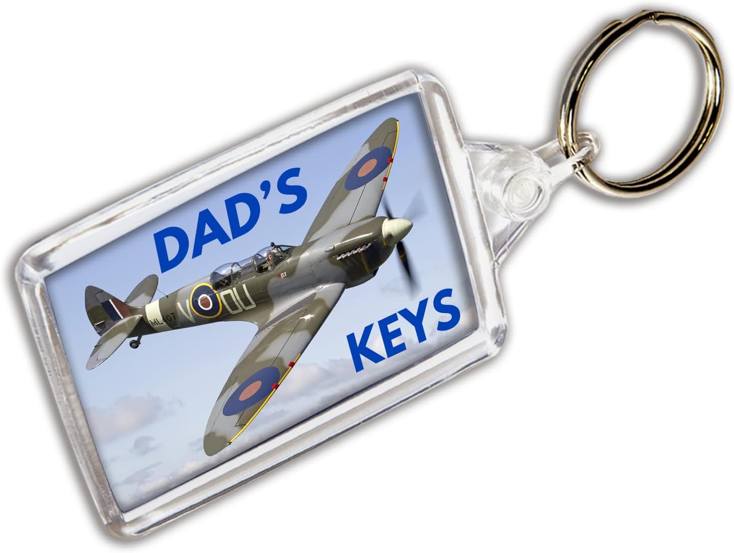 AK GiftshopDad Keyring Dad's Keys Spitfire
