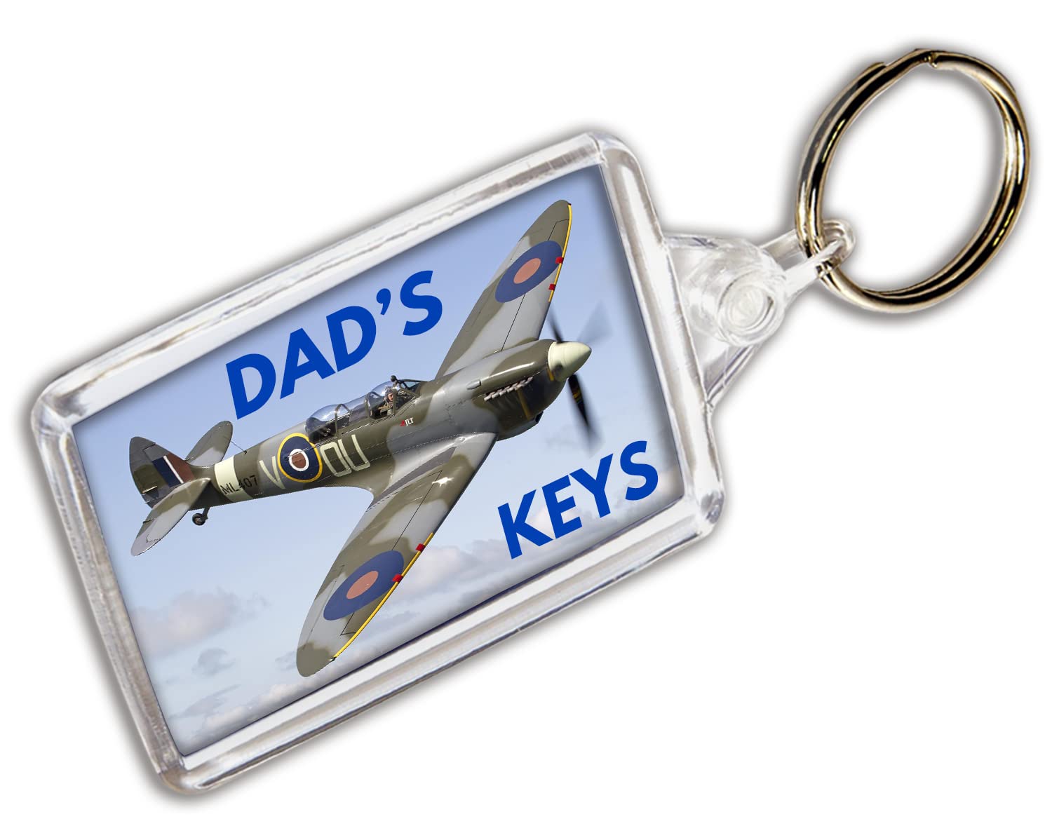 AK GiftshopDad Keyring Dad's Keys Spitfire