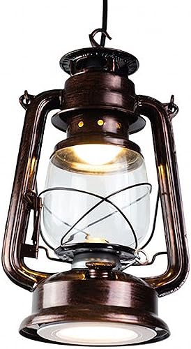 Lámpara de araña vintage de hierro clásico de queroseno para restaurante Bar Caisle lámpara forjada