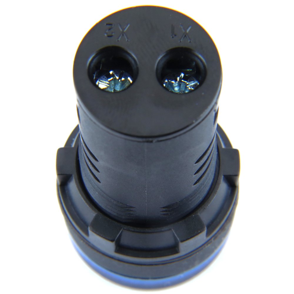 (10) YC-22B-2 Yuco European Standard Tuv Ce Listed 22MM LED Panel Mount Indicator Lamp Blue 120V AC/DC