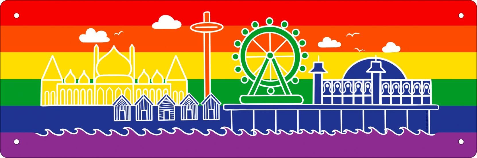 Grindstore Brighton Pride Slim Tin Sign