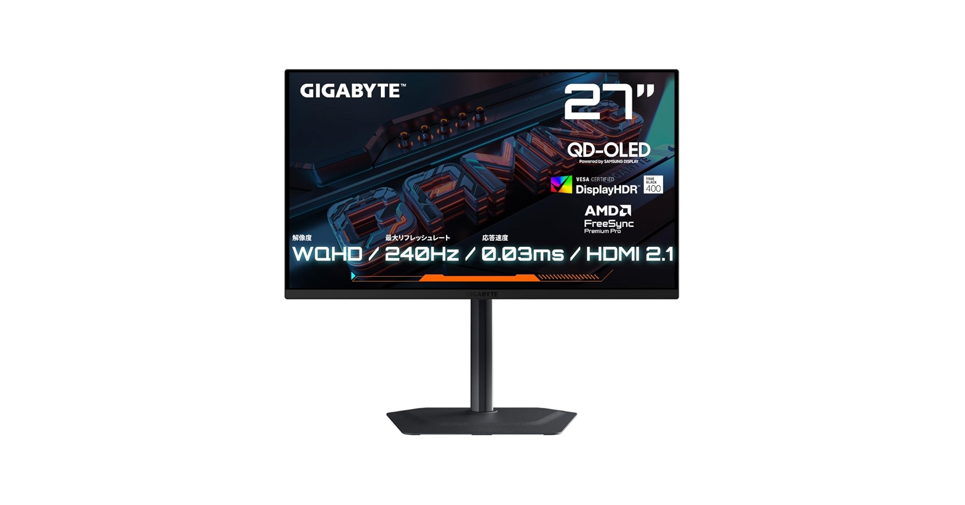 Amazon.co.jp: GIGABYTE MO27Q2 27インチ QHD 2560 x 1440 OLED