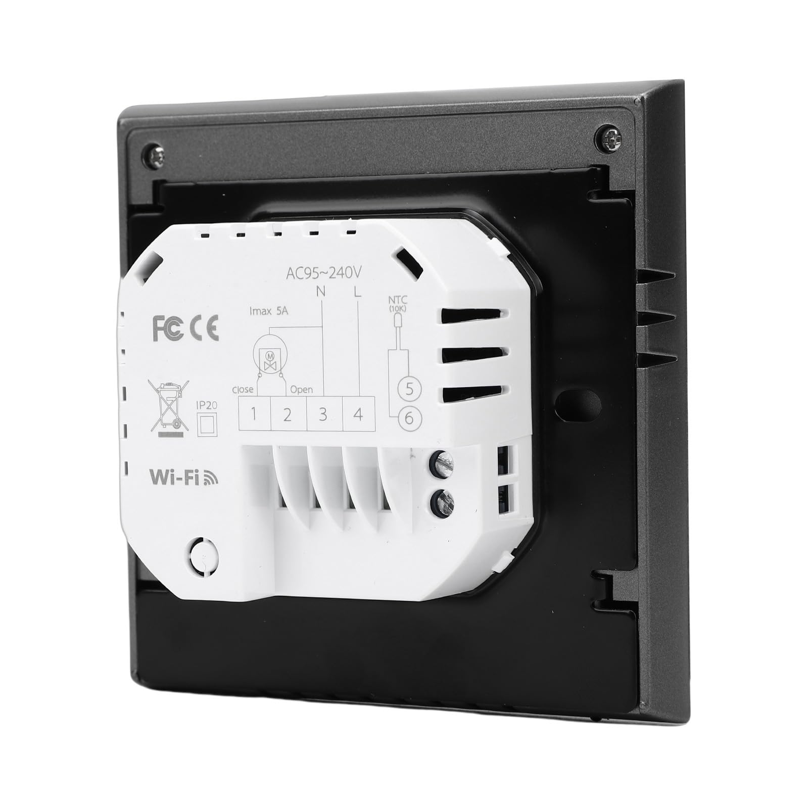 Generic Termostato Inteligente WiFi, Pantalla TFT de 240x240, Pantalla Digital, Termostato Doméstico Inteligente para Caldera de Calentamiento de Agua, con Control por Teléfono