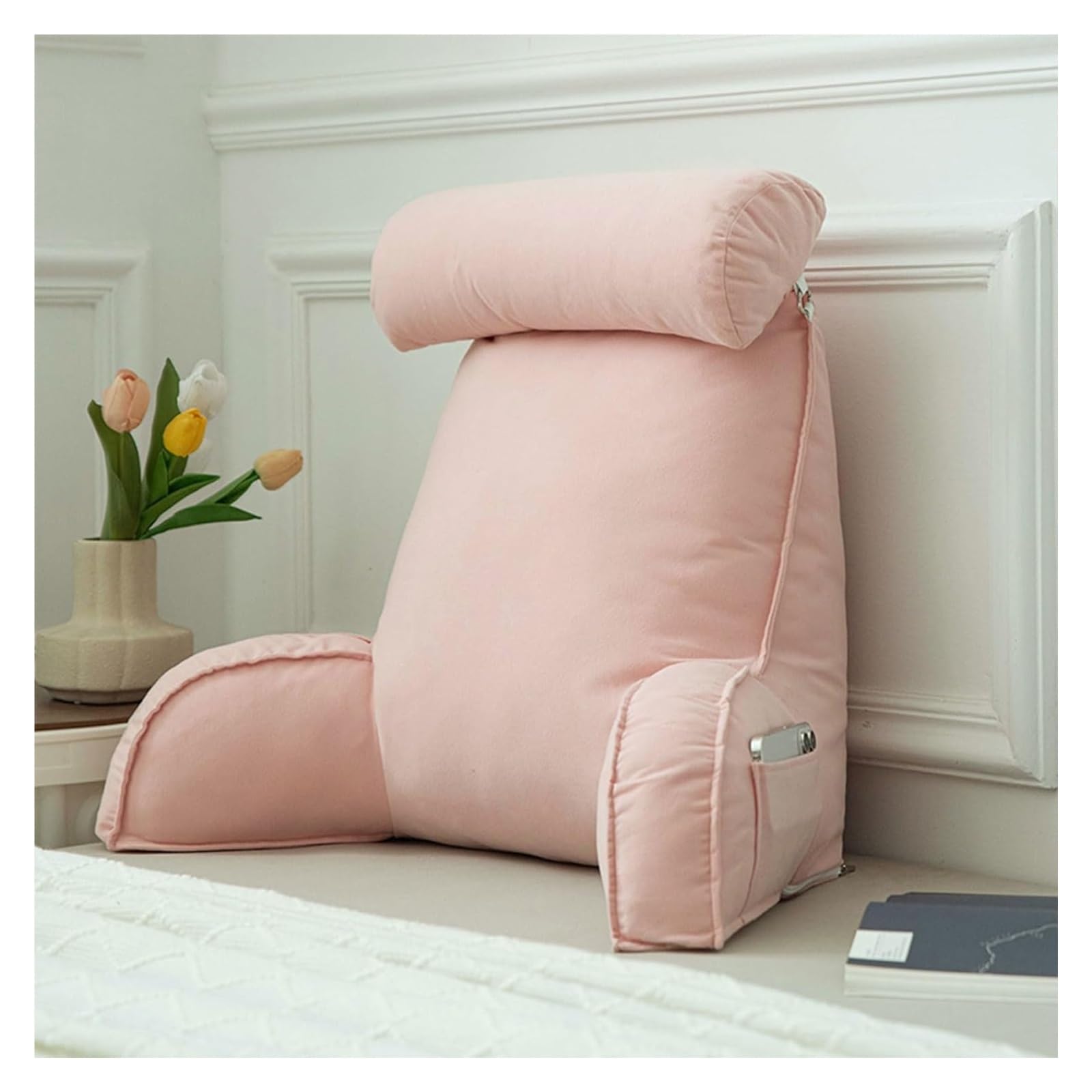 YKMYXZ support pillow， With Cat Design,Back Rest Lumbar SupportSeat CushionChair Cushion,Sitting In Bed,Gaming,Watching TV