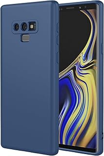 جراب من السيليكون لموبايل سامسونج جالاكسي نوت 9 عالي الجودة مبطن من الداخل بحماية للكاميرا (كحلي)