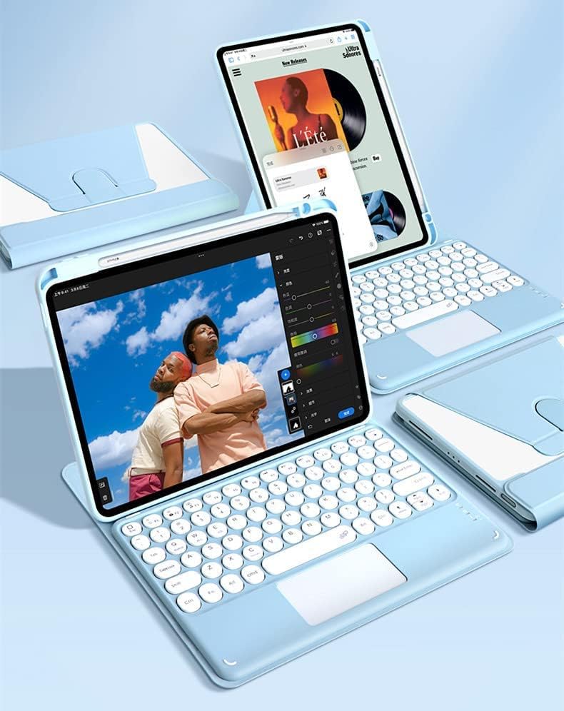 Miniatura 8 de Funda para teclado de 10 generación para iPad de 10.9 pulgadas 2022  Funda inteligente giratoria con teclado táctil desmontable para tablet  Funda