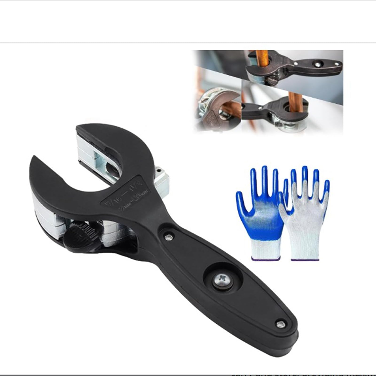 Coupe-Tube adapté aux projets de Bricolage et aux tâches Professionnelles de Coupe de tuyaux Projets de plomberie et d'électricité avec Gants Coupe-Tube en Aluminium