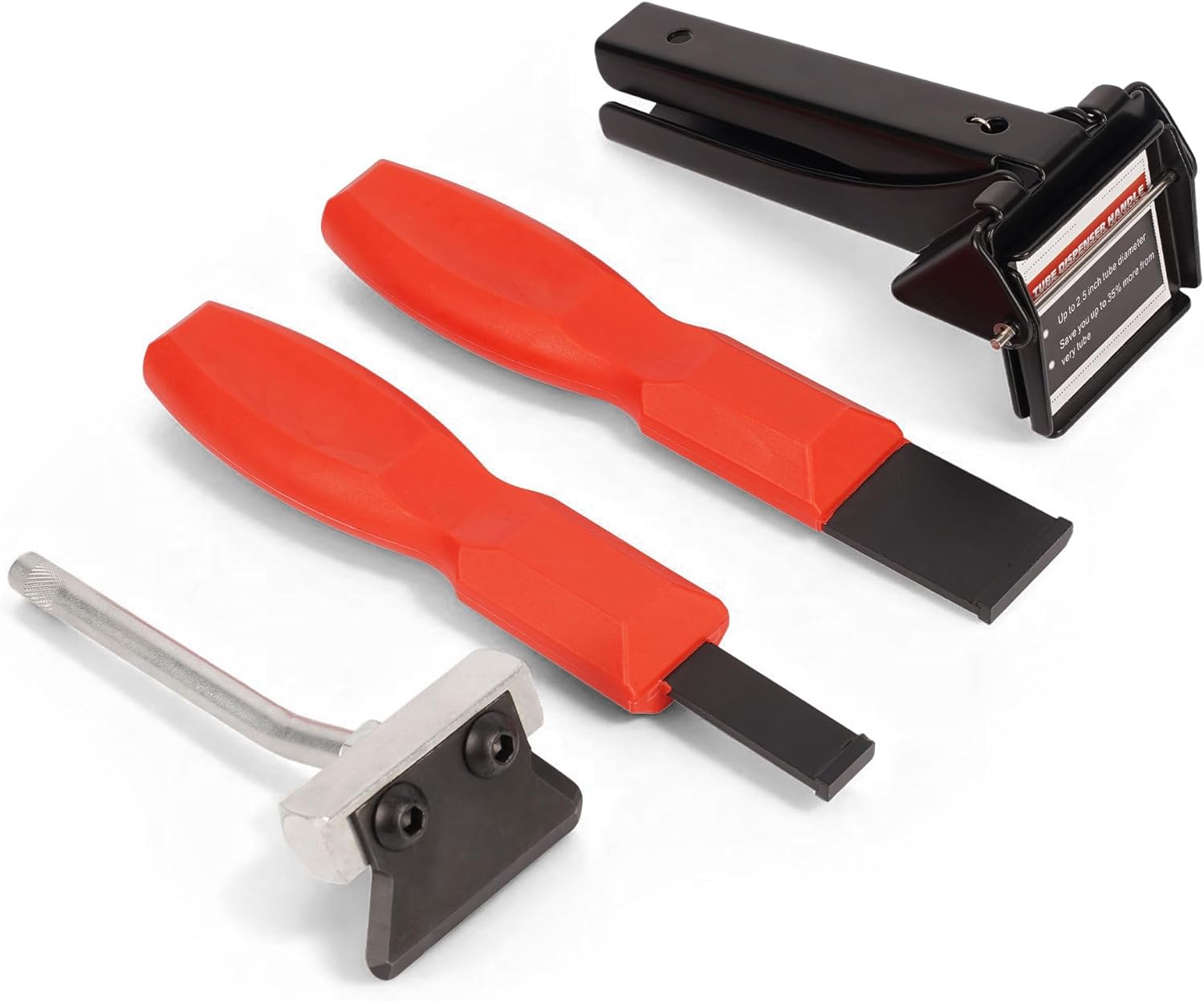 Professional Gasket & Sealant Tool Kit, 3-in-1 Carbide Scraper Set, Silicone Extrusion Dispenser and Oil Pan Separator for Automotive and Metal Surfaces