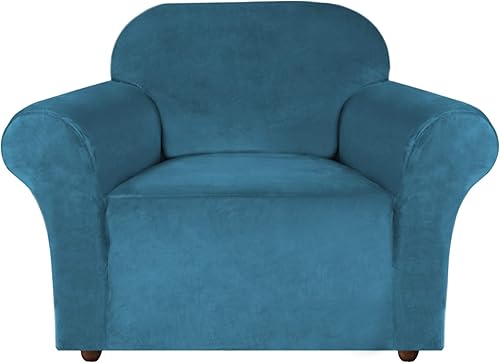 Miniatura 43 de Turquoize Funda elástica de terciopelo para silla, fundas para sofá, funda para silla de sala de estar, funda para sillón con brazos, funda para