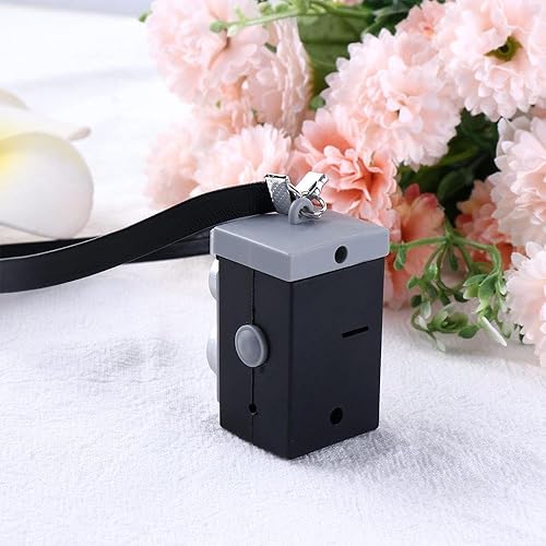 Miniatura 4 de Mini cámara negra para muñecas, cámara digital réflex digital en miniatura, estilo vintage, plástico, escala 112, tema retro, accesorio para casa de