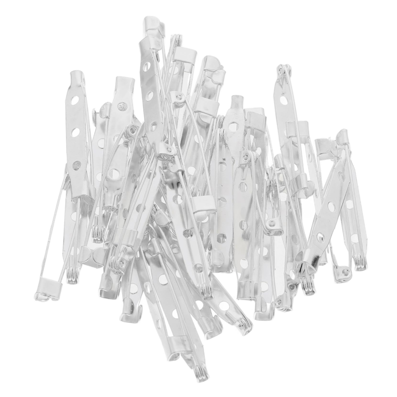 KONTONTY 40pcs Safety Pin Backing Kit for Jewelry Making and Crafts Versatile Brooches Badges Sweater Pins Lightweight and Durable for Parties and DIY Accessories