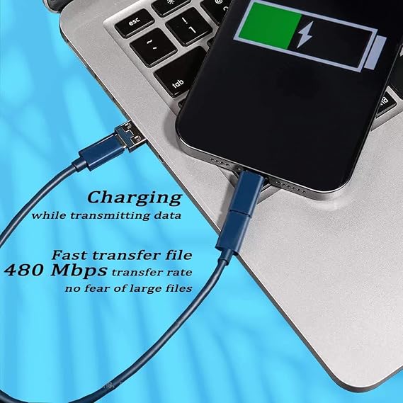 MedEX 60W Travel Charger Set 6-in-1 Multi USB Cable Kit with Case | Type-C, Micro USB, Lightning Adapters | Fast Data Transfer & Charging | Compact Portable Organizer for Travel & Work