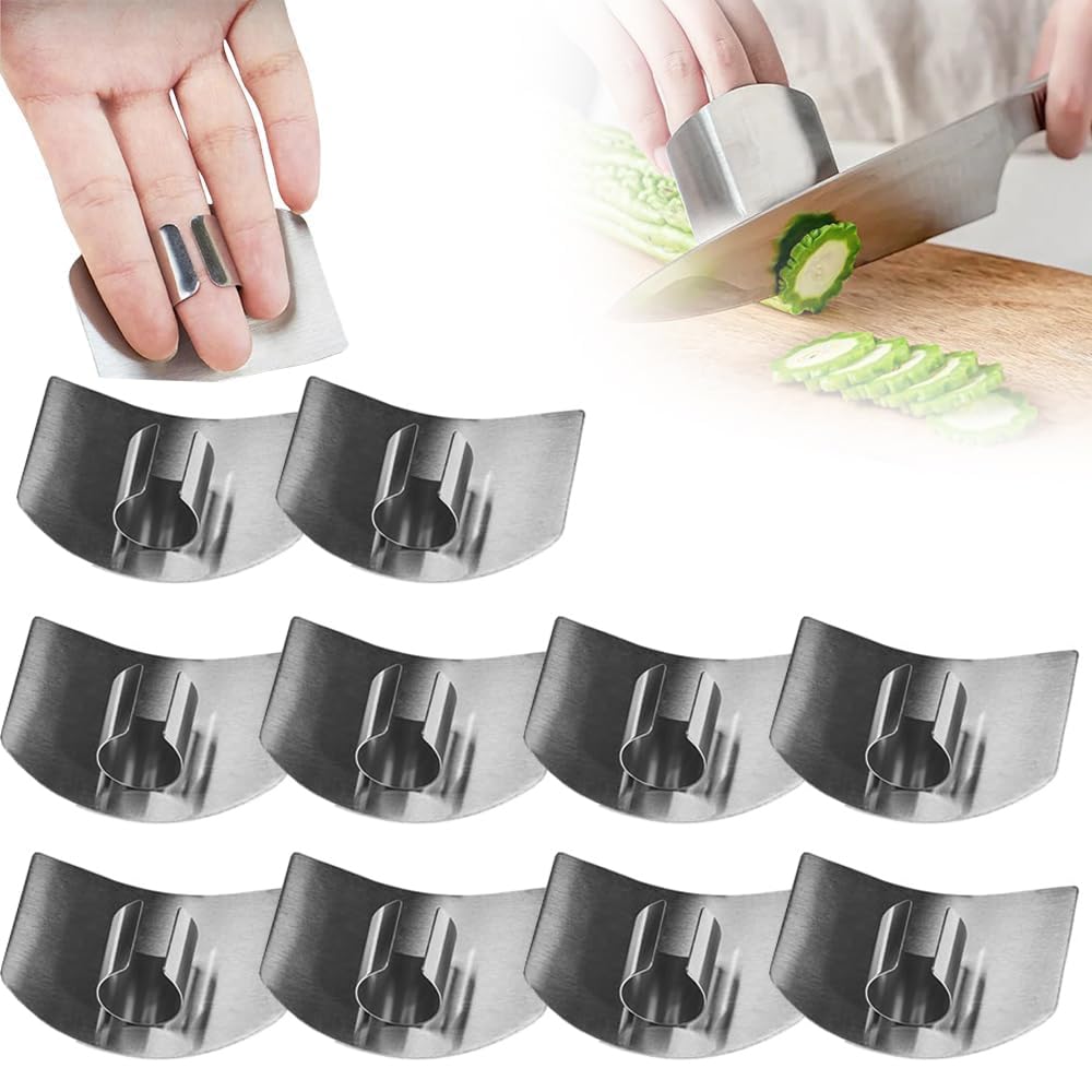 Stainless Steel Finger Guard Multifunctional Finger Protector for Cutting Food Slicing Finger Guard Protector Avoid Hurting When Slicing