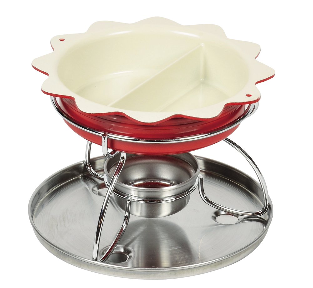 Amazon.co.jp: パール金属 フォンデュ鍋 フォンデュパン セット 仕切付