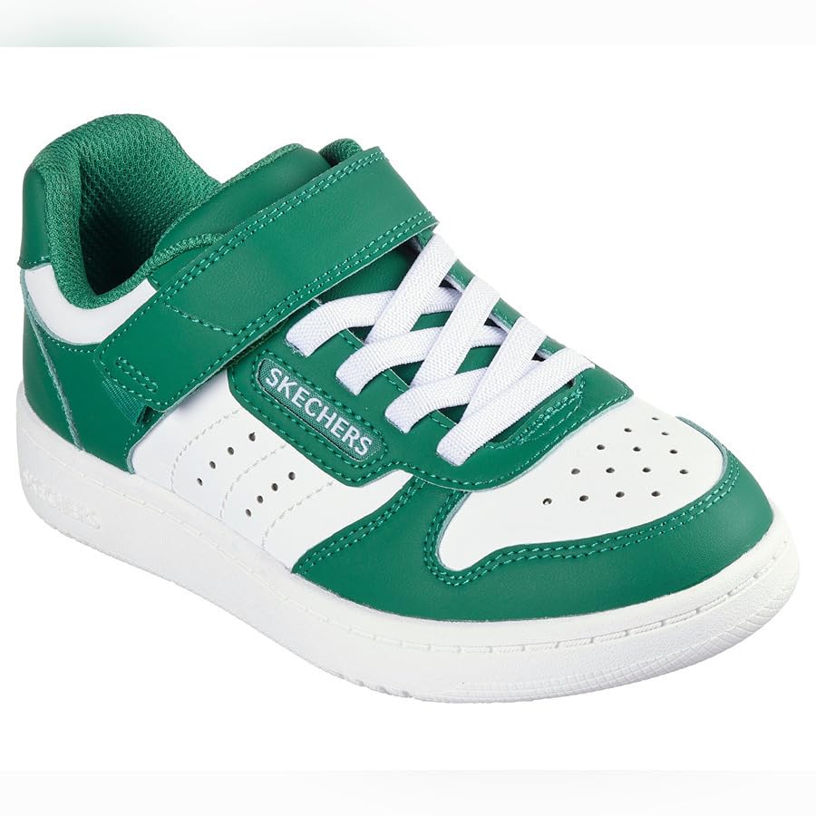 Skechers Boys' Quick Street Sneaker, Green/White, 3 Little Kid - image 5