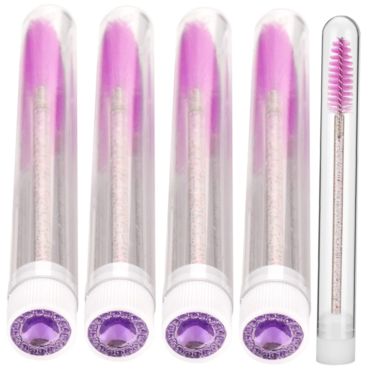 Gogogmee Travel-size 5 Pack Disposable Mascara Wands Eyelash Brow Makeup Brushes