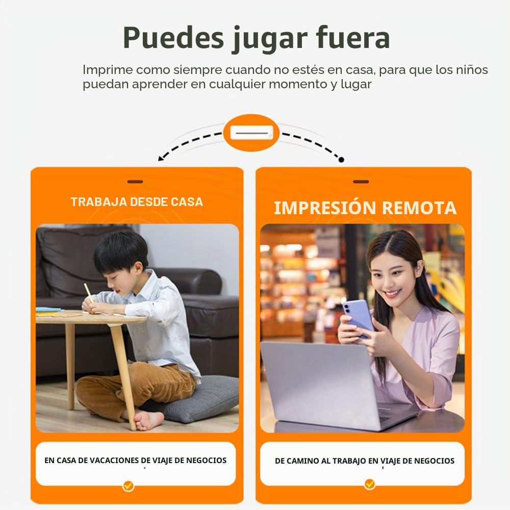 ACAGALA Impresora de papel portátil A4, impresión térmica inalámbrica BT Connect, compatible con iOS y Android, compatible con impresoras fotográficas móviles de 210 mm de ancho, para exteriores
