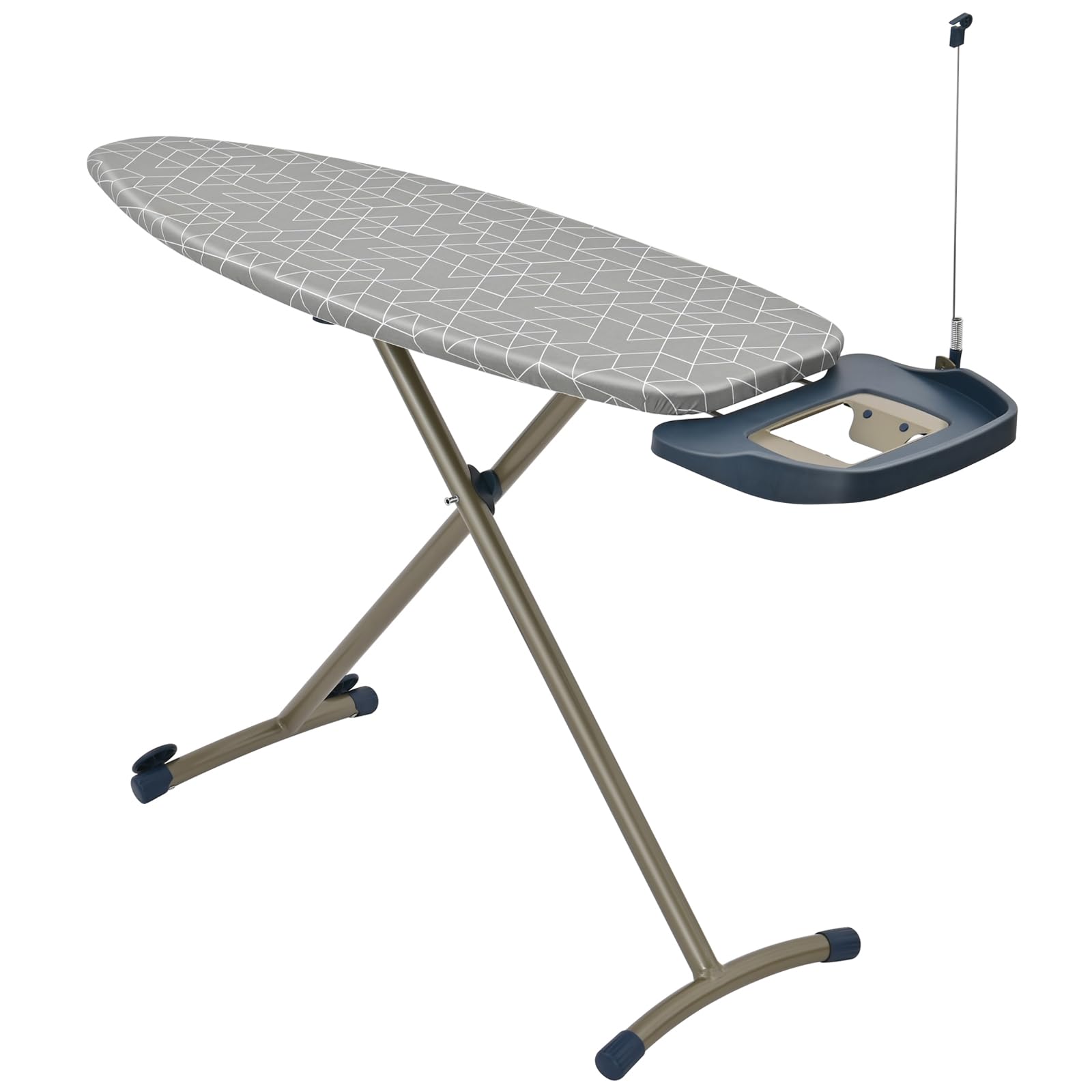 Duffy Grey (159Cm X 42Cm) Duffy® Ironing Board With Steam Generator Iron Tray | Retractable Iron Rest & Cable Holder | Extra Thick Padded Reversible Cover | Glider Wheels (159Cm X 42Cm))