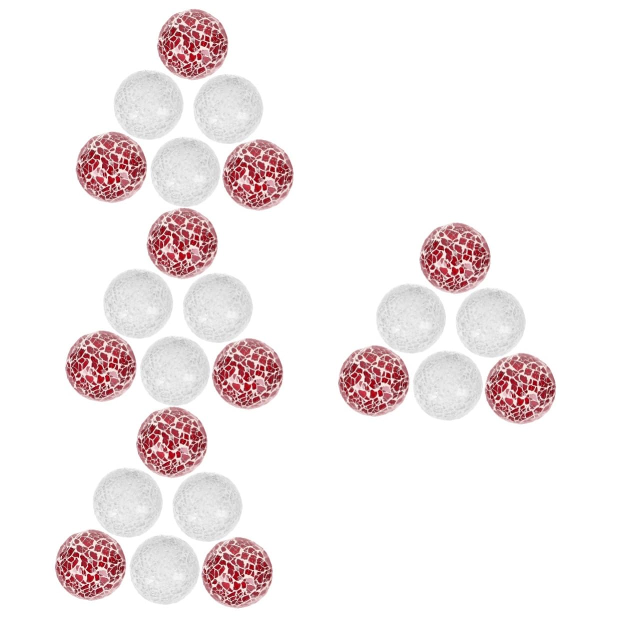Mosaïques en verre de Noël Ciieeo : lot de 4 sphères pour remplissage de vase