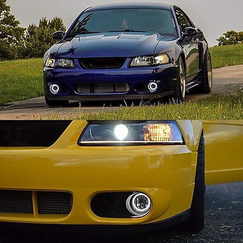 Miniatura 9 de Luz antiniebla de ojo de ángel 2 en 1, lámpara antiniebla LED mejorada con anillo de halo DRL para Nissan 2011-2013 Rogue, 2007-2011 Versa,