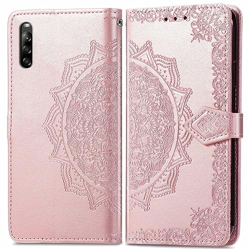 Funda para Sony Xperia L4,Función de Soporte, Billetera con Tapa Tarjetas,PU Cuero Carcasa Flip Case Cover para Sony Xperia L4