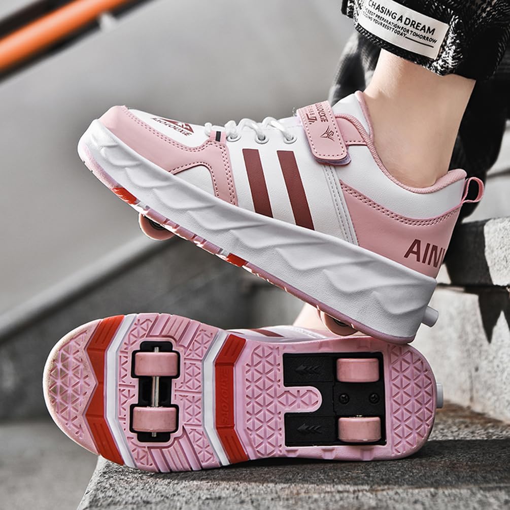 2-in-1 Rollschuhe Sneakers mit Rollen für Kinder Erwachsene Multifunktionsschuhe