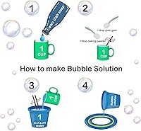 Vista 6 de Juguete gigante de burbujas para niños en una burbuja, aro de burbujas grandes con bandeja de piscina, divertidos juguetes al aire libre