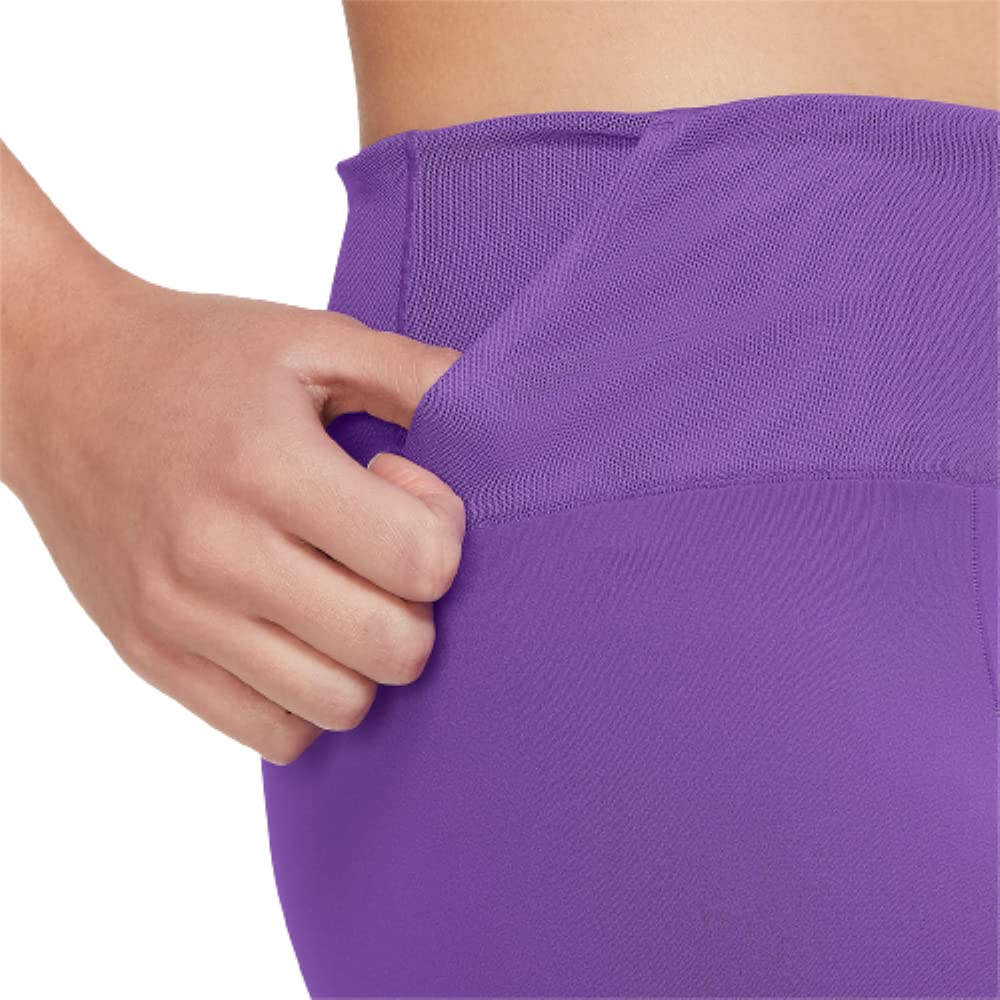 Nike Women's One Luxe 7in Icon Clash Compression Shorts, Wild Berry/Purple Stardust, Medium