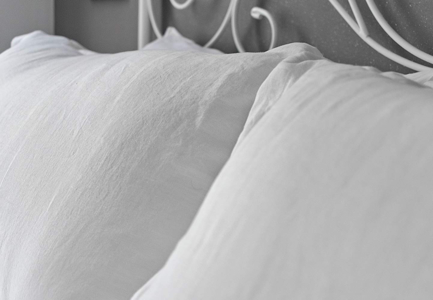 Atlanta - Funda de Almohada 100% Lino clásico, 50 x 75 cm, Color Blanco (Juego de 2)
